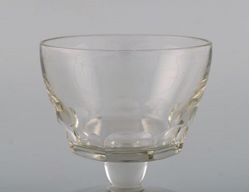 Baccarat France 11 facet cut Art Deco glasses Art glass 1930 / 40s