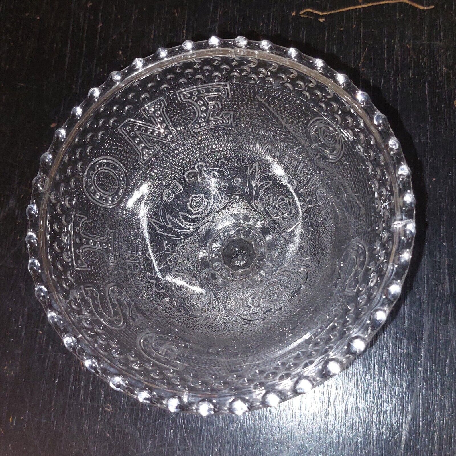 Gladstone for the Million glass pressed glass bowl on foot c 1890