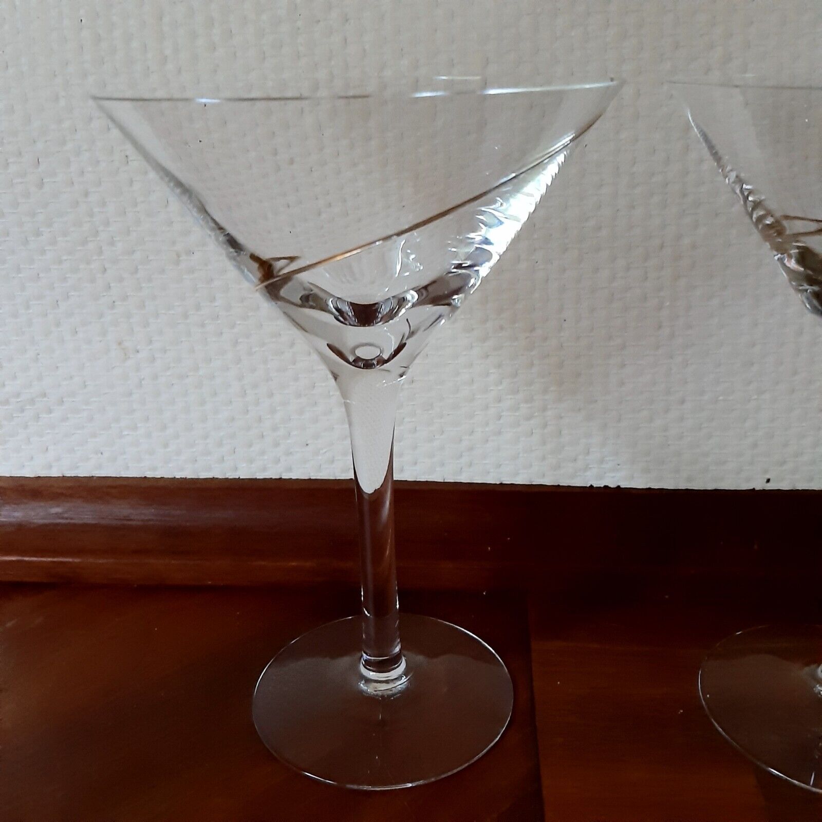 2 original LINE GOLD MARTINI glasses 21 cl by Anna Ehrner for Kosta Boda