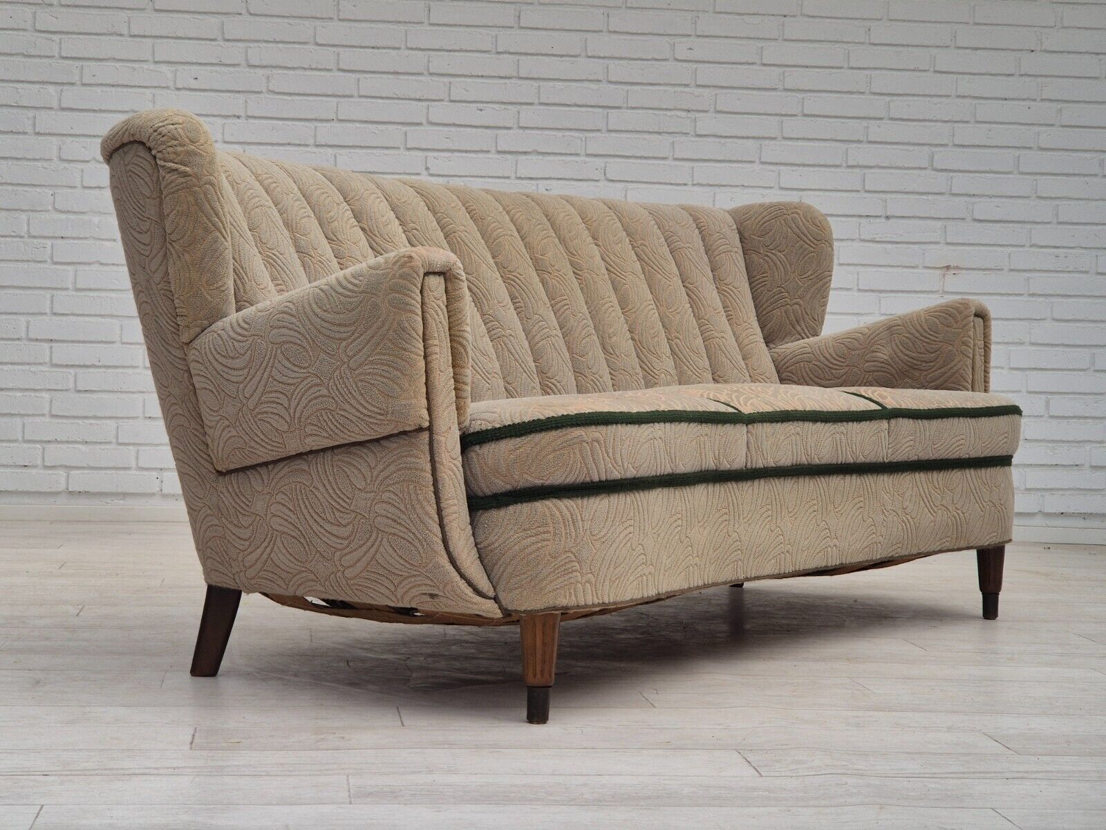 1960s Danish 3 seater sofa original good condition cotton-wool