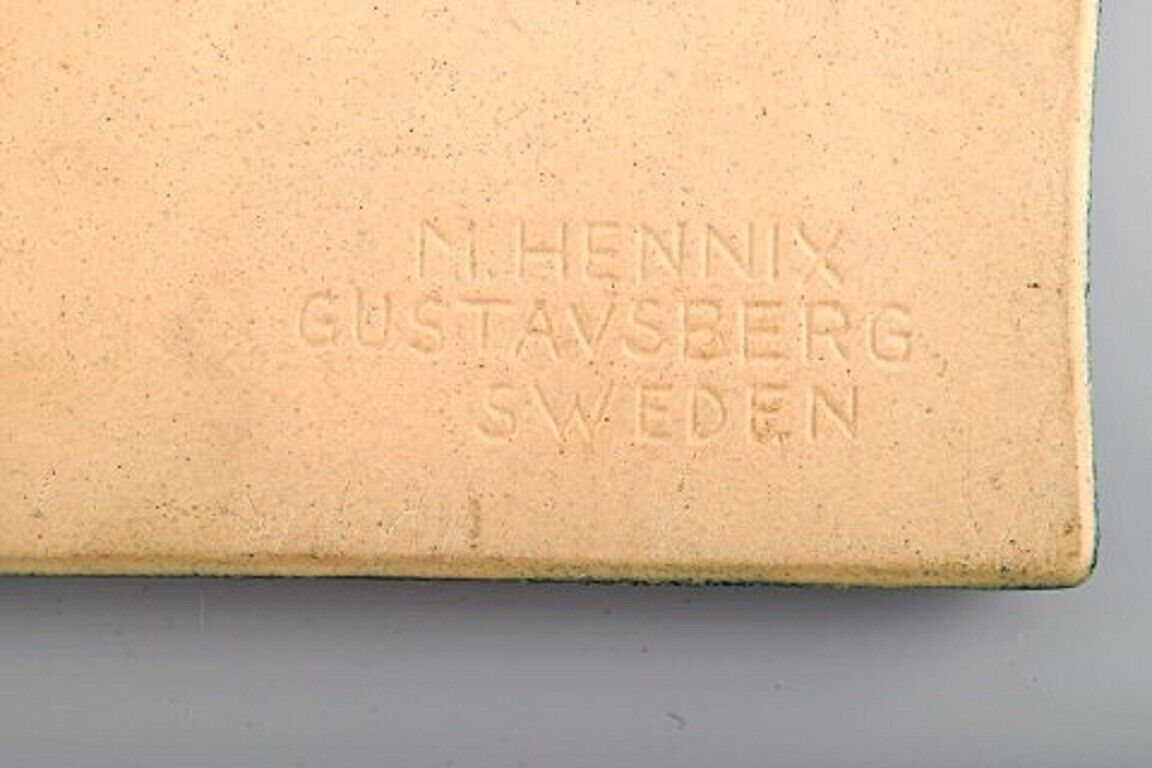 Margareta Hennix (b 1941) for Gustavsberg Large wall plaque in glazed ceramics