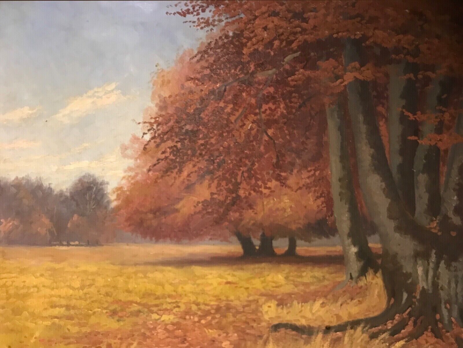 Finn Wennerwald (1896-1969): MEADOW IN AUTUMN FOREST Listed Danish artist