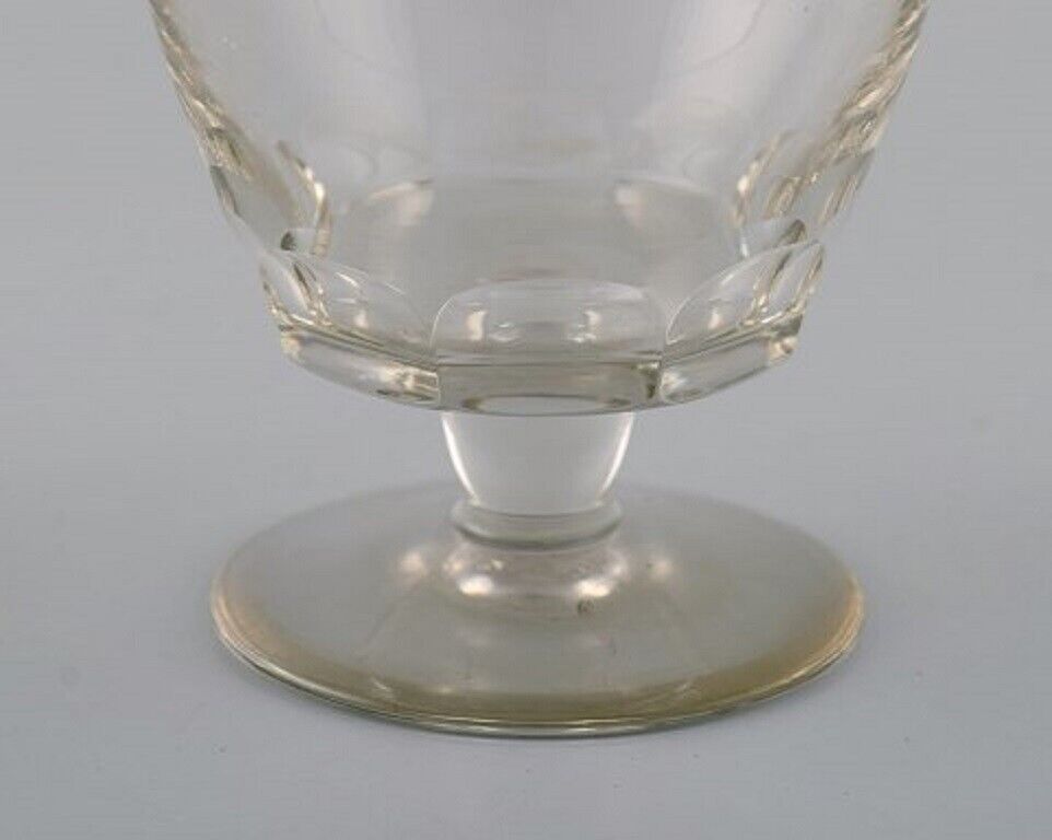 Baccarat France 11 facet cut Art Deco glasses Art glass 1930 / 40s