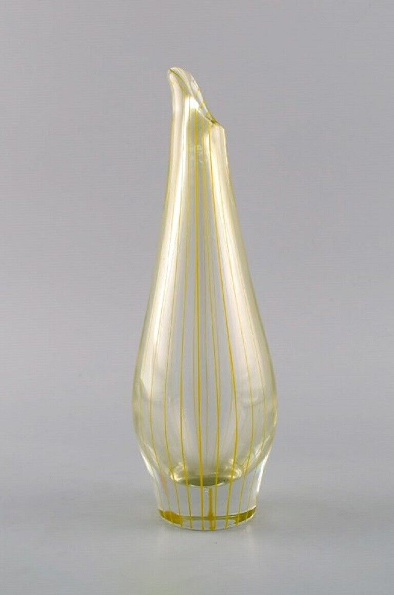 Bengt Orup (1916-1996) for Johansfors Vase in clear mouth-blown art glass