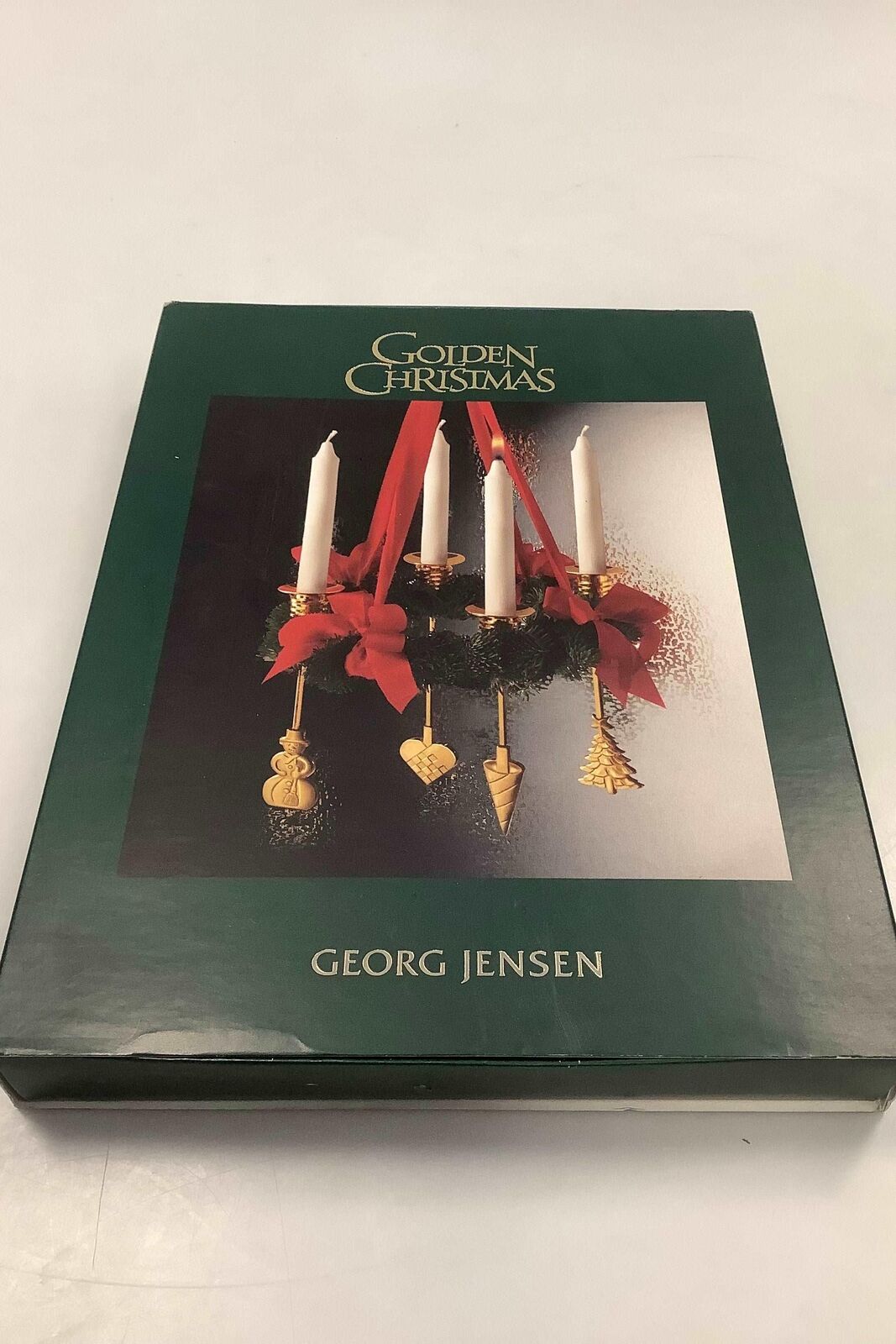 4 Georg Jensen Candle Holders for Advent Wreath in Gold Plated Metal