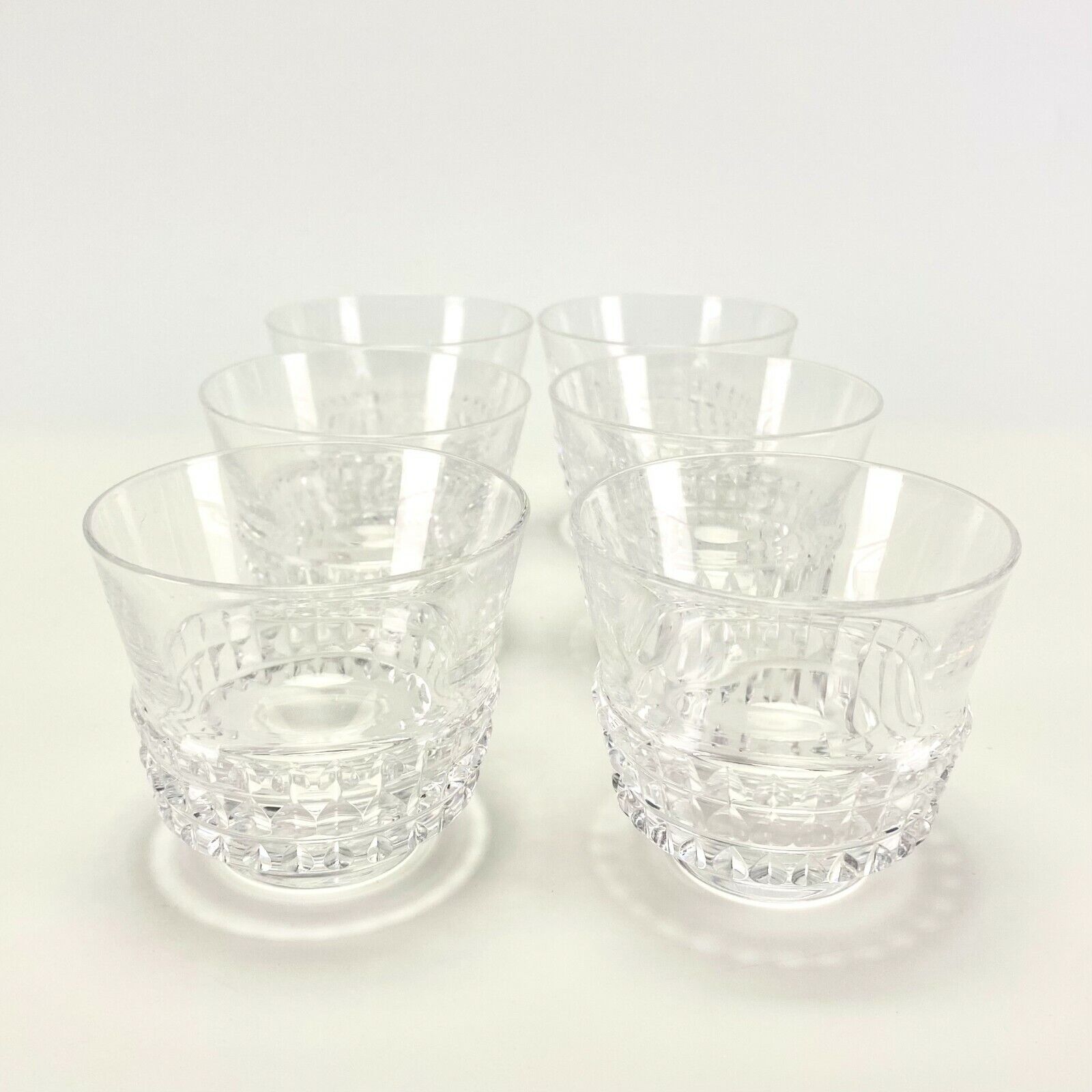 6 pc MCM Bengt Edenfalk Skruf Corona Cut Crystal Cocktail Drinks Glasses Barware