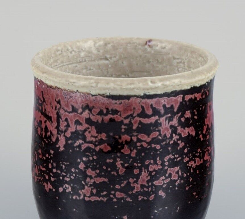 Sylvia Leuchovius  for Rörstrand Ceramic vase with dark-toned glaze