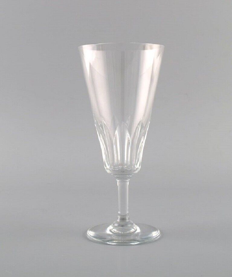 Baccarat France 10 Art Deco champagne flutes in crystal glass