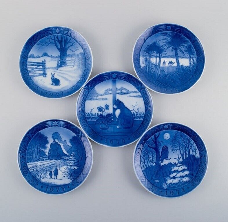 Royal Copenhagen a set of ten Christmas plates 1970-1979