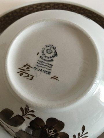 Royal Copenhagen Brown Tranquebar Bouillon Cup and Saucer No 1533