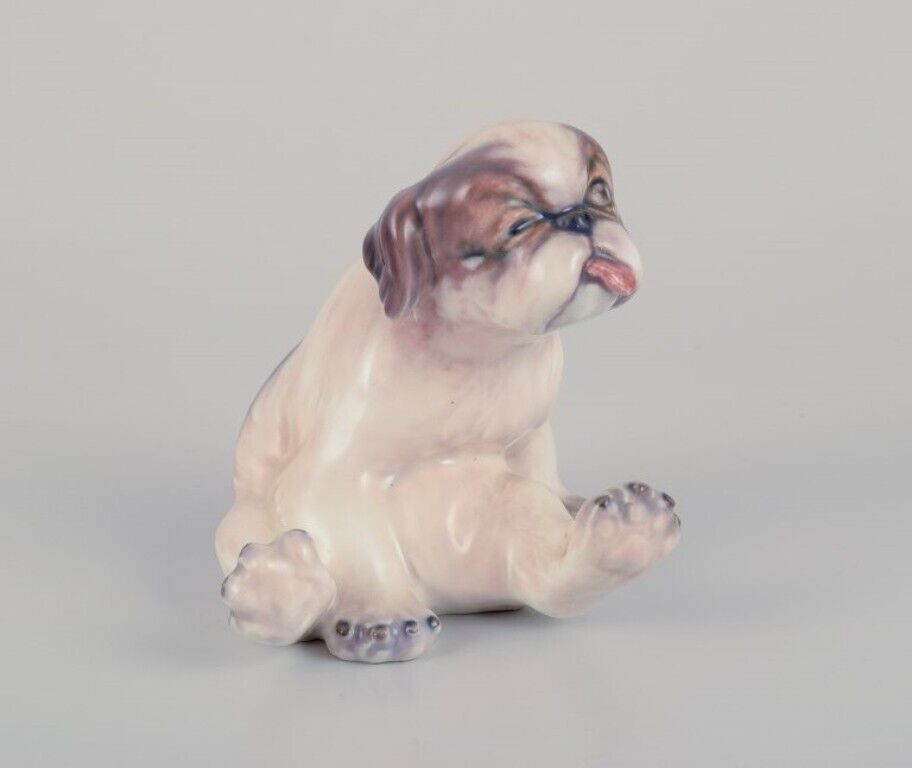 Dahl Jensen porcelain figurine of a Pekingese puppy 1930s