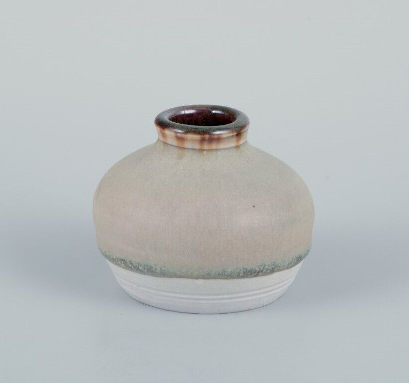 Elly Kuch and Wilhelm Kuch Two ceramic vases Sand-colored glaze 1980s