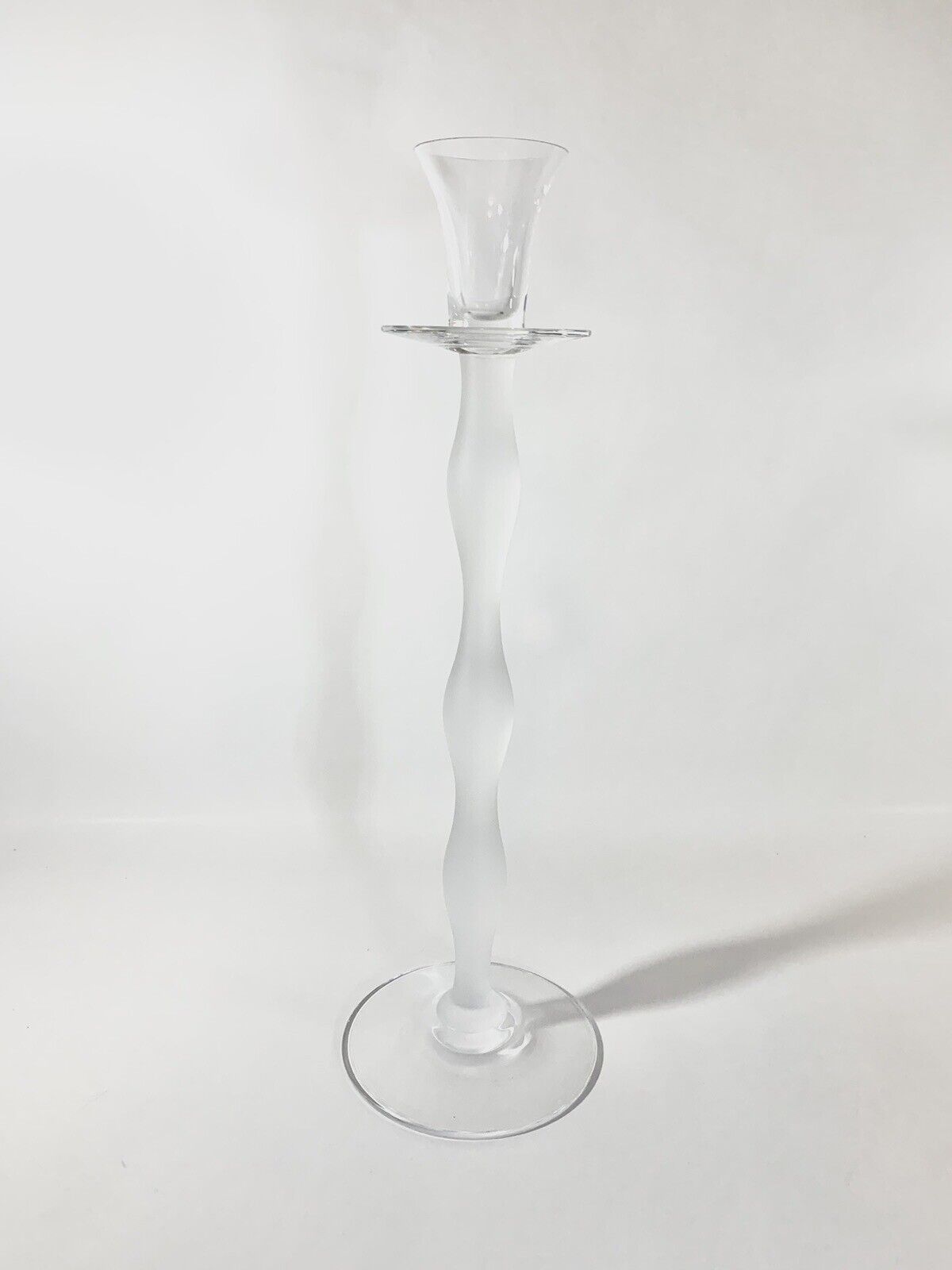 Orrefors Celeste Anne Nilsson White Clear Candle Holder 37 cm 145 inch