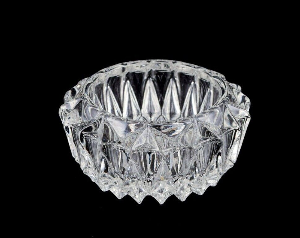 Fåglavik Glasbruk (1874-1980) Sweden Six salt cellars in clear handmade glass