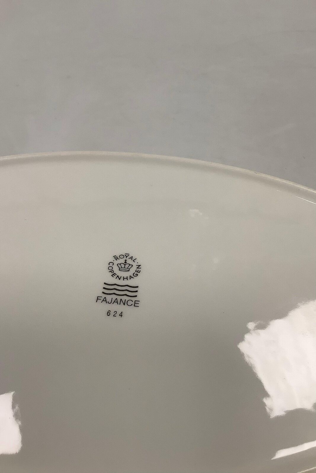 Royal Copenhagen Ursula Oval Plate in White No 624