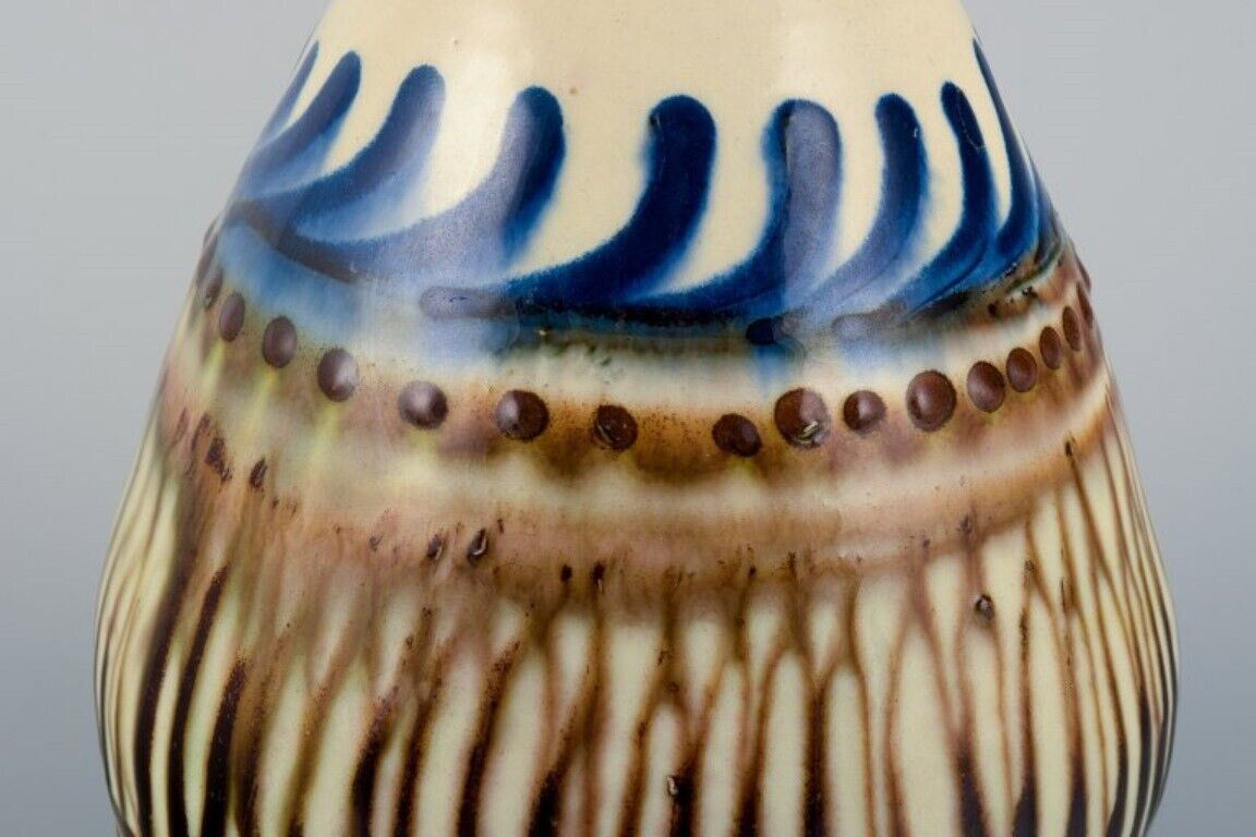 Kähler ceramic vase in cow horn decoration 1930/40s