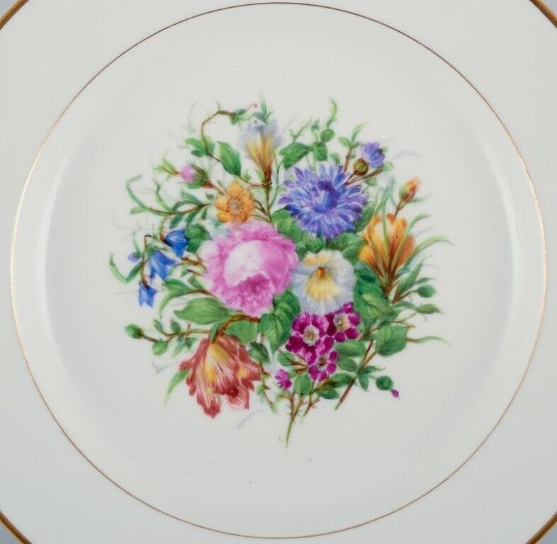 Bing  Grøndahl large round serving platter in porcelain with flowers