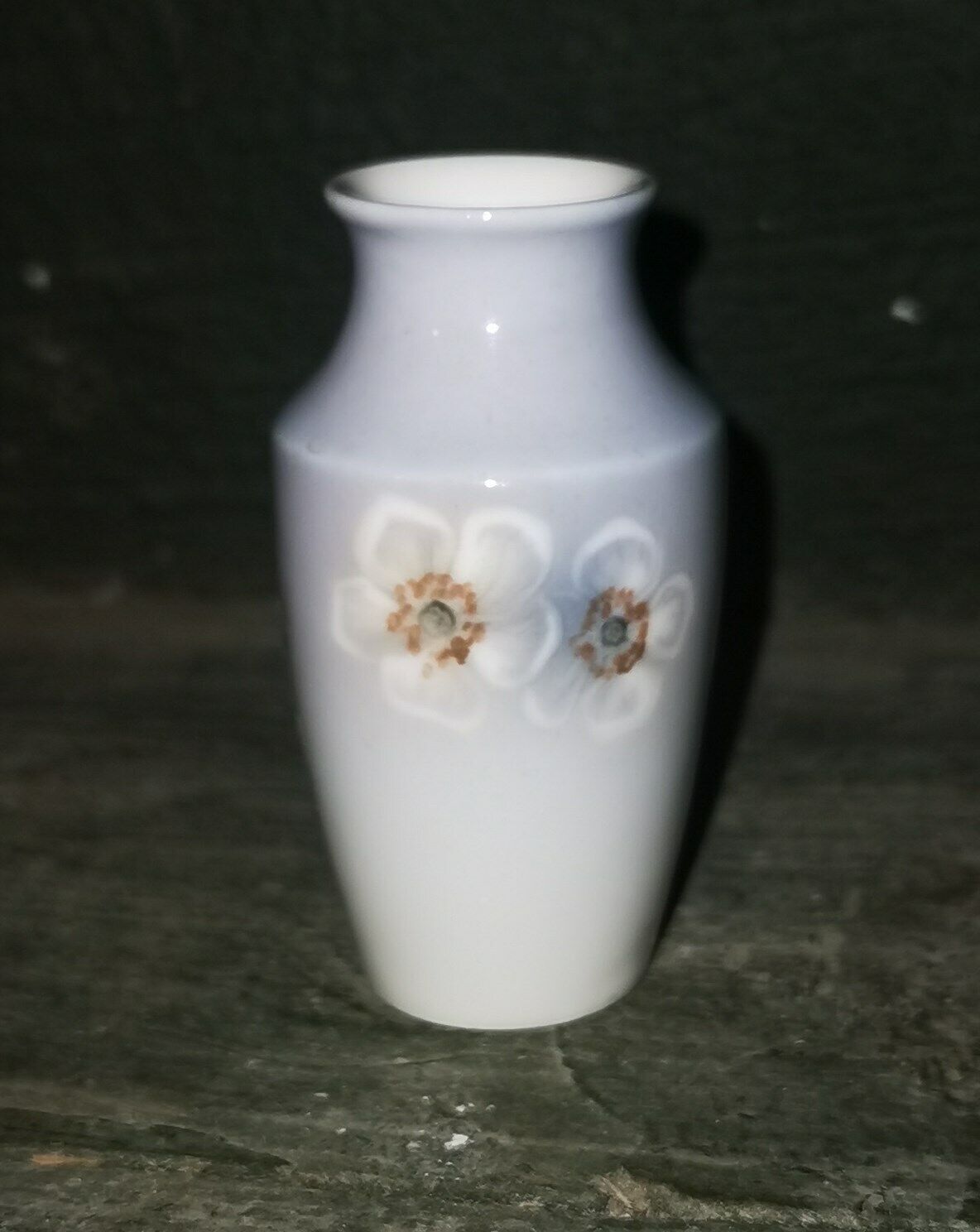 Old Art Nouveau Bing  Grøndahl porcelain vase with flower decoration c 1900