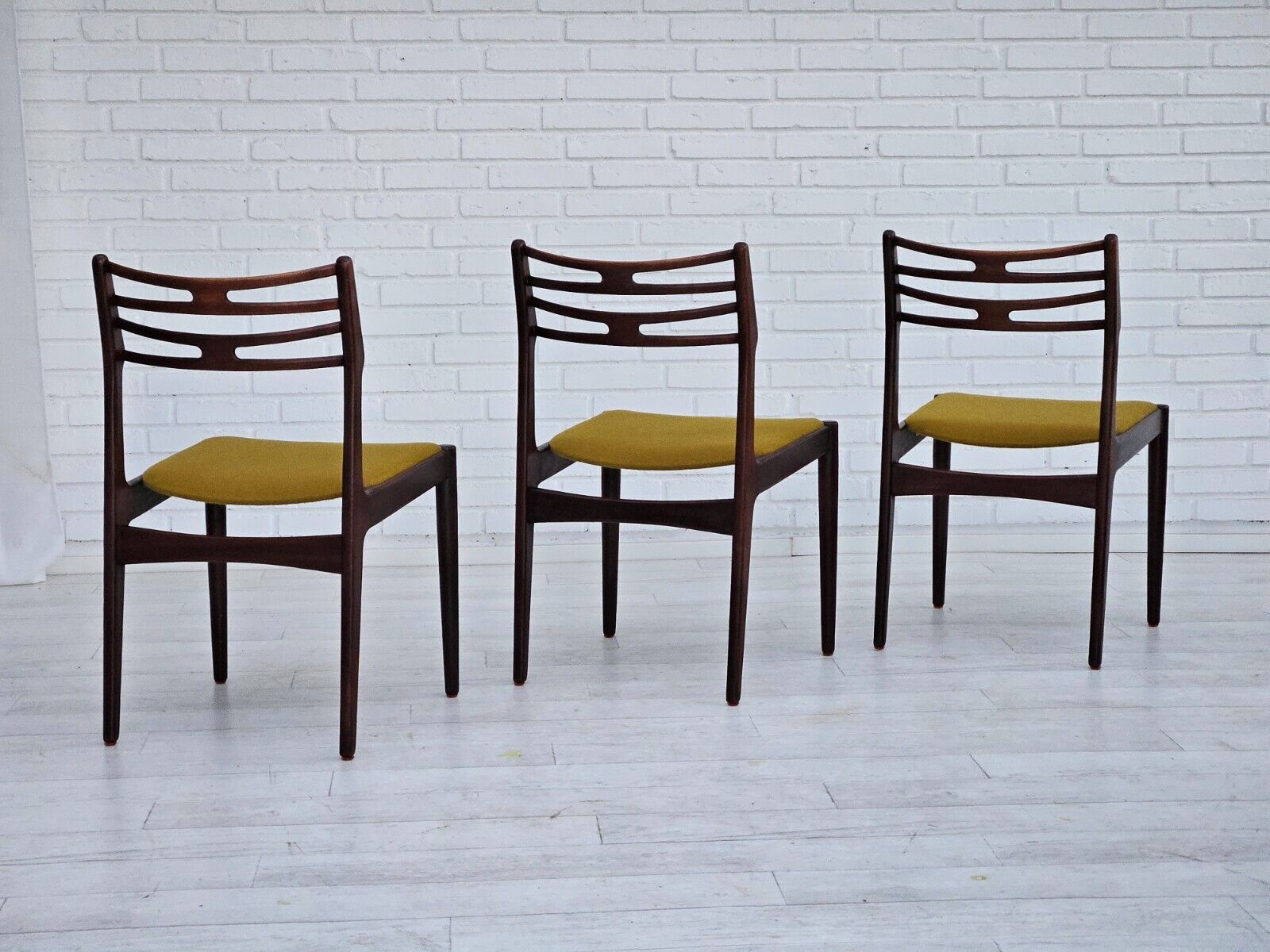 1970s Danish design by Johannes Andersen set of 3 dining chairs model 101