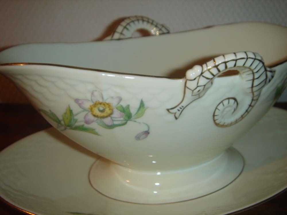 GRAVY BOAT w attached Underplate FRIGGA # 8 Bing  Grondahl Royal Copenhagen 1