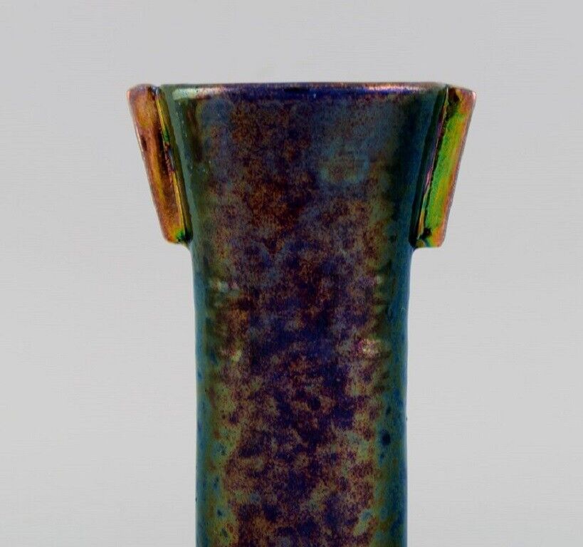 Mobach Holland Unique vase in glazed ceramics 1920s /30s