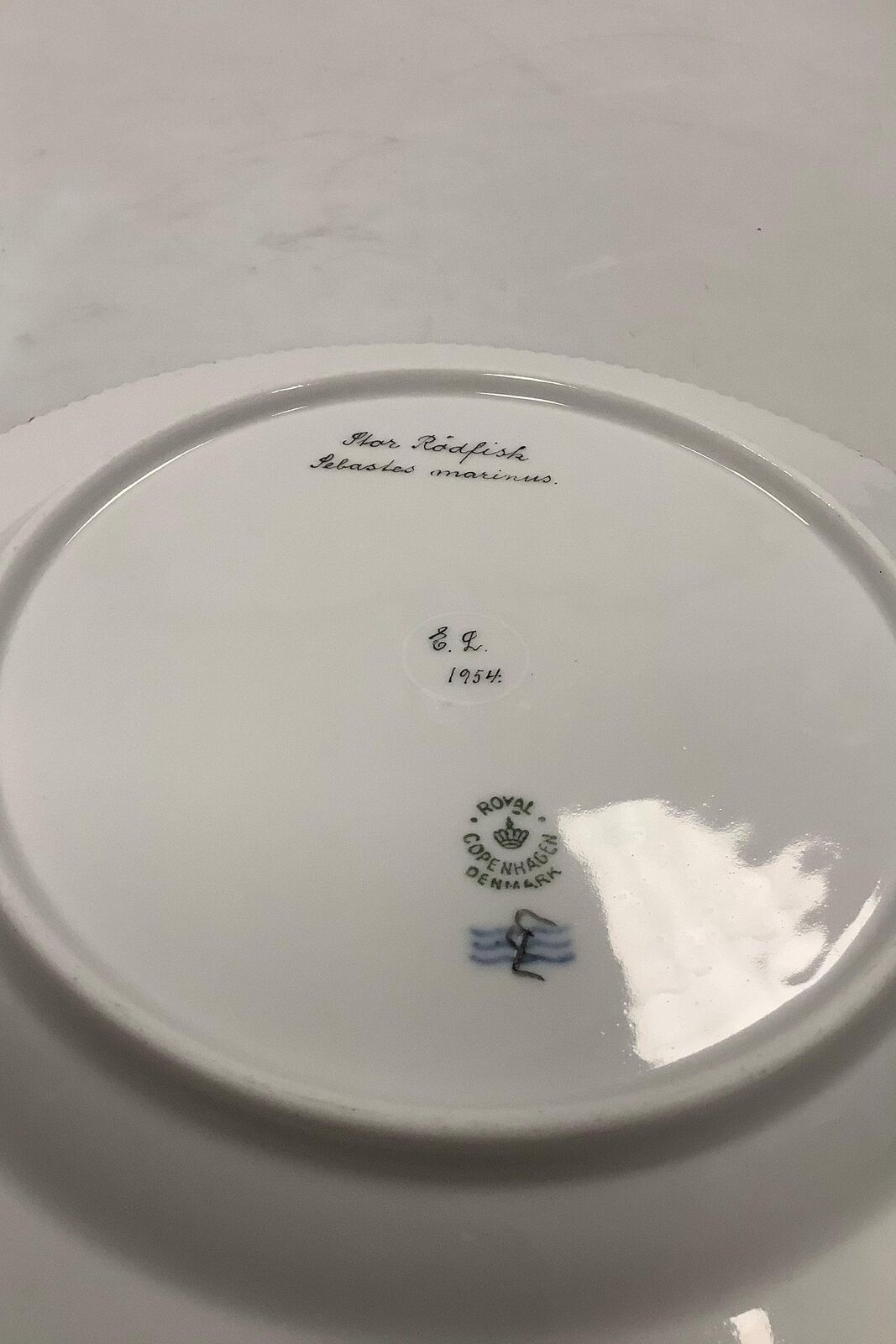 Royal Copenhagen Privately painted Flora Danica Fish plate No 3549