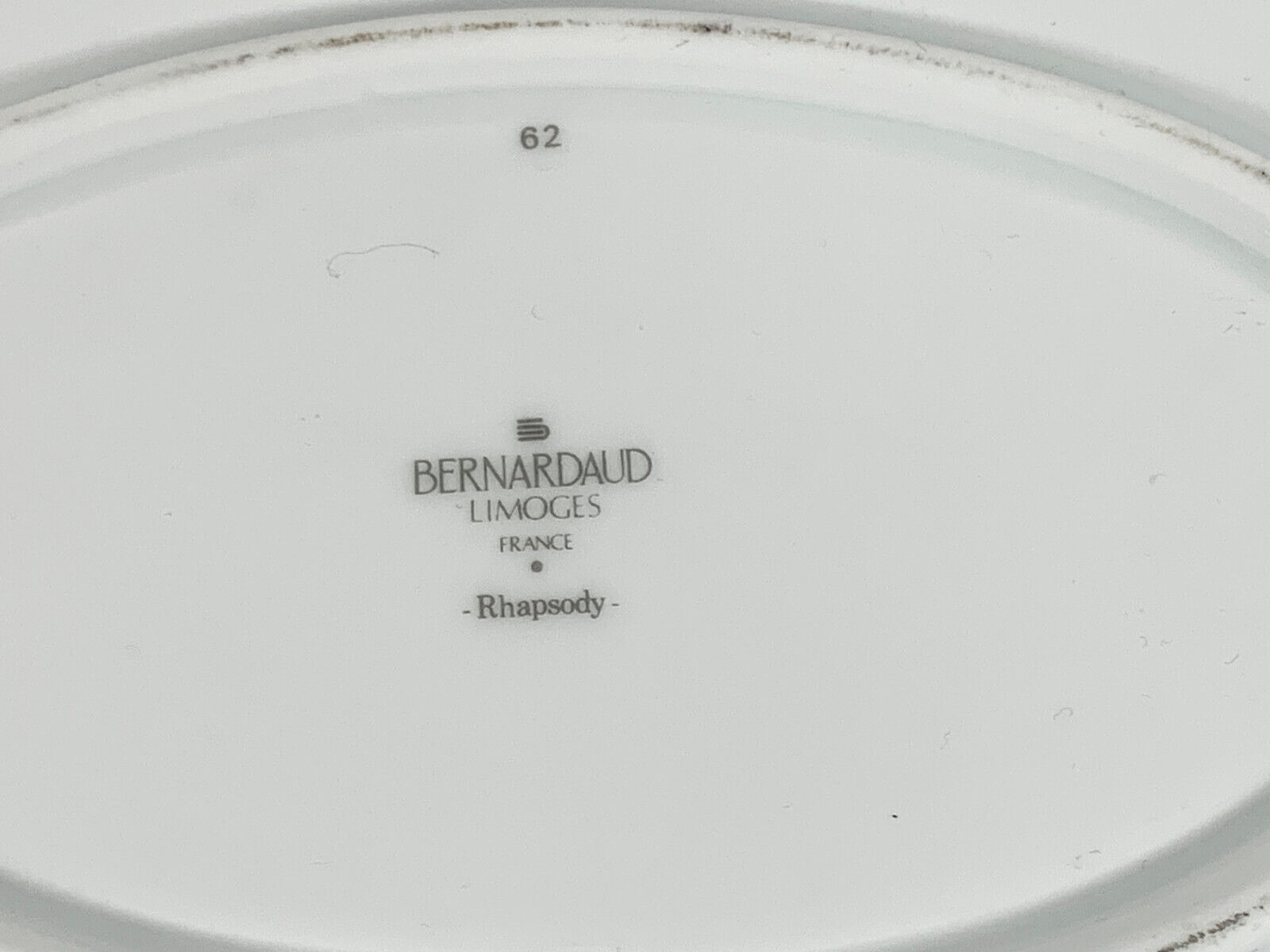 Bernardaud Rhapsody Limoges Gold Rim Large Oval Serving Plate Platter Tray 43 cm