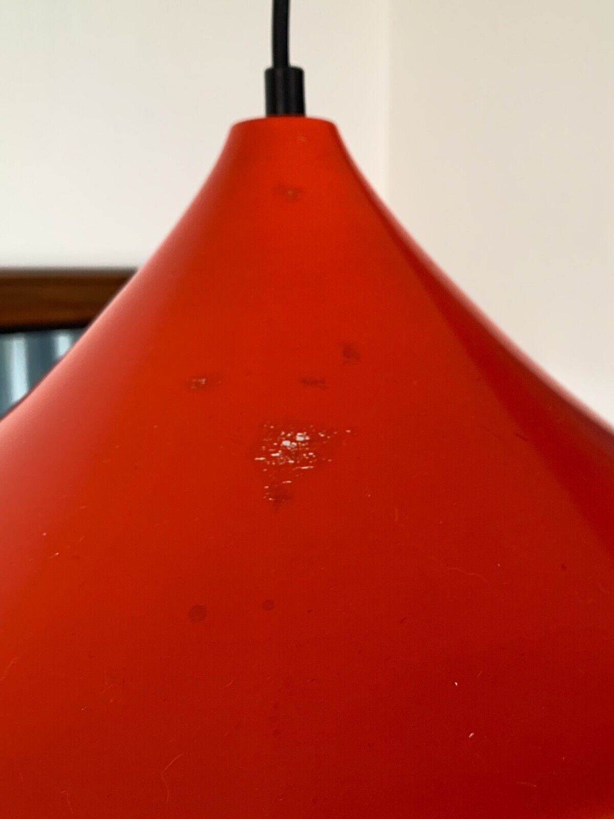 Retro Orange Cone Pendant Lamp - Vintage 80s | Industrial Lamp