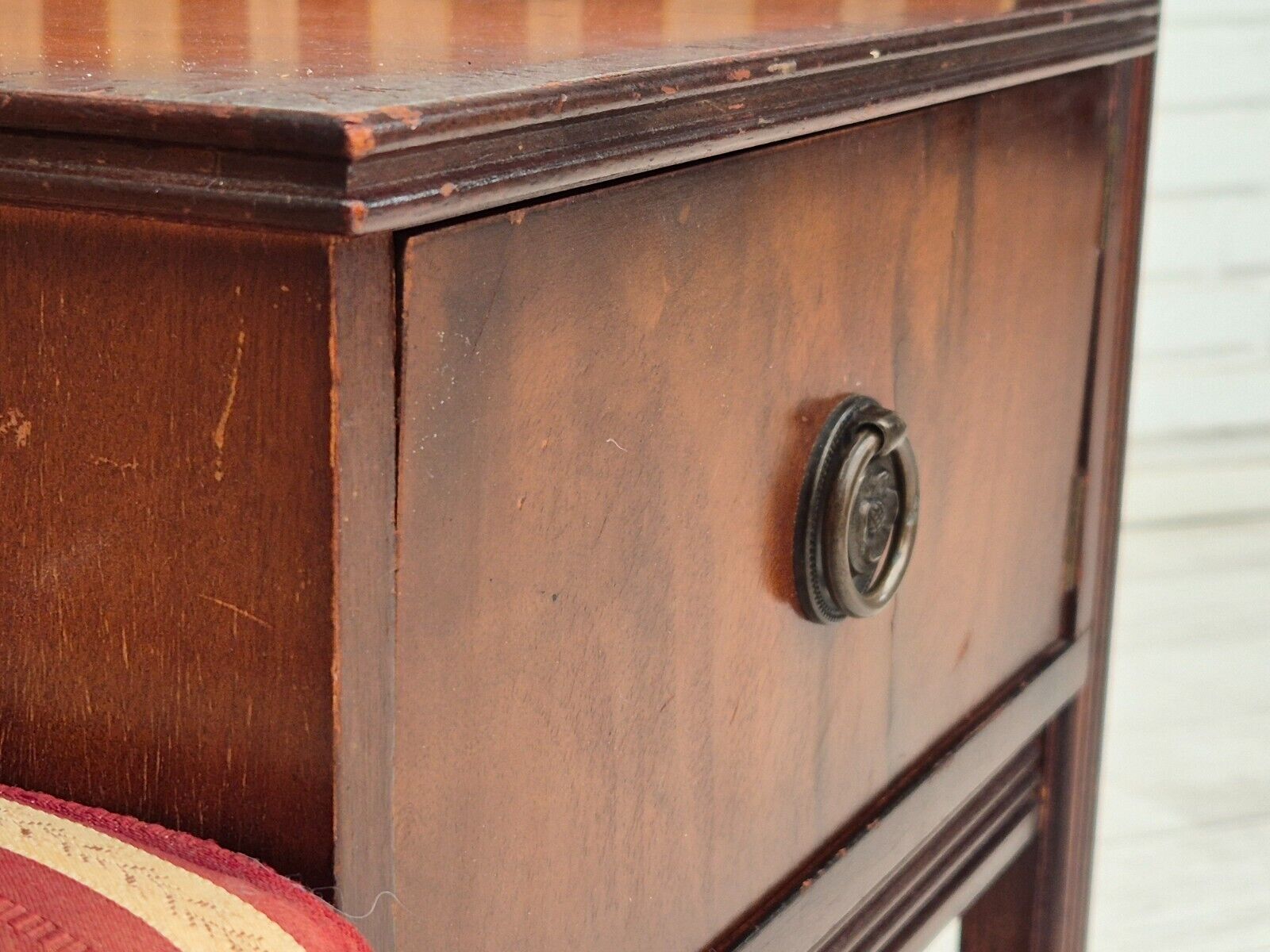 1950s Scandinavian design seater bench-dresser dark wood