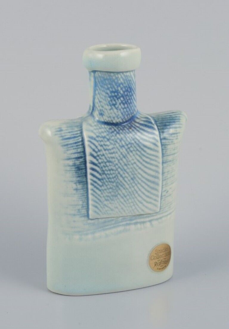 Suzanne Öhlén for Rörstrand Sweden Porcelain vase with glaze in blue tones