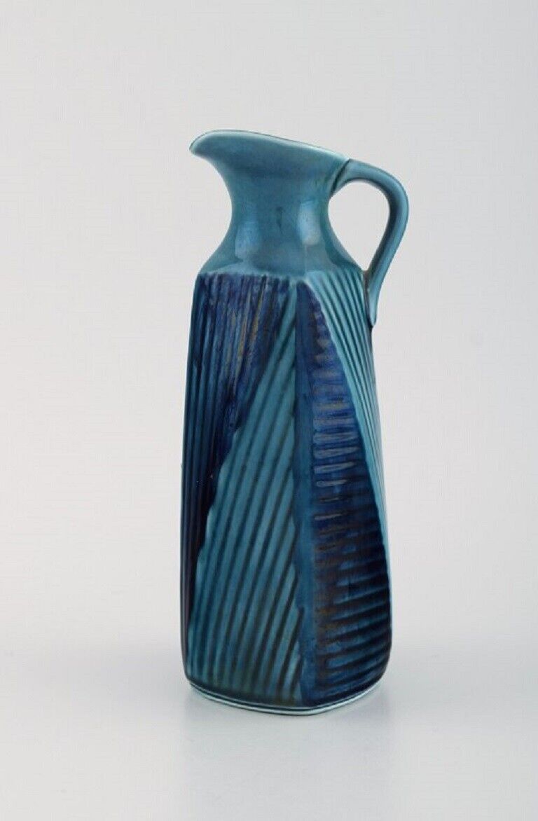 Vilhelm Bjerke Petersen (1909-1957) for Rörstrand Fasett jug in glazed ceramics