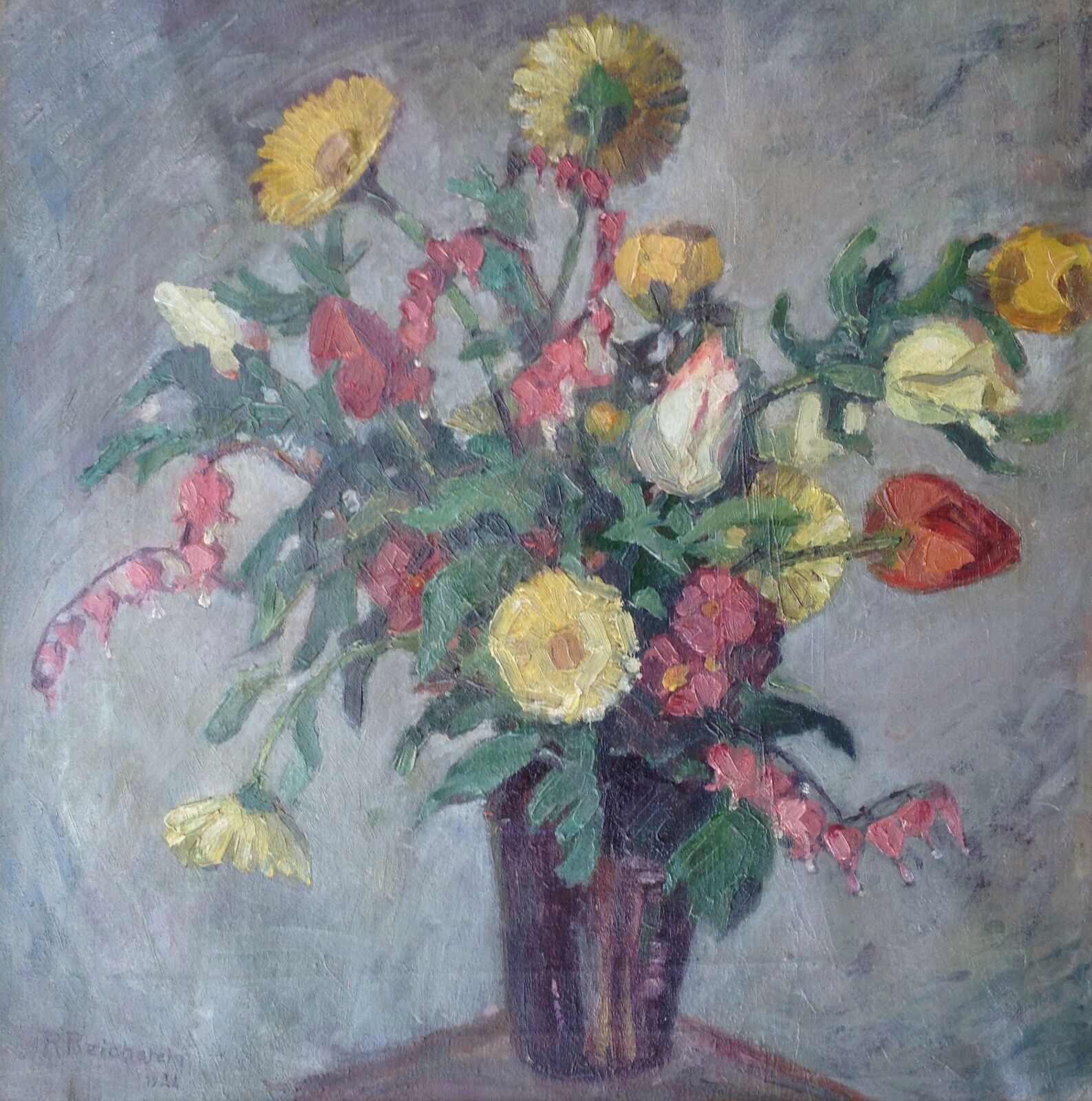 R Reichstein: MIXED BOUQUET WITH TULIPS