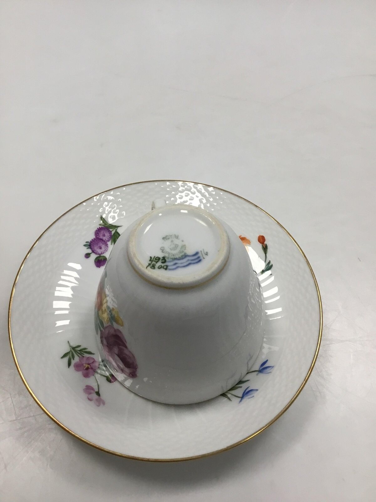 Royal Copenhagen Saxon Light Flower Coffee cup with saucer No 1870