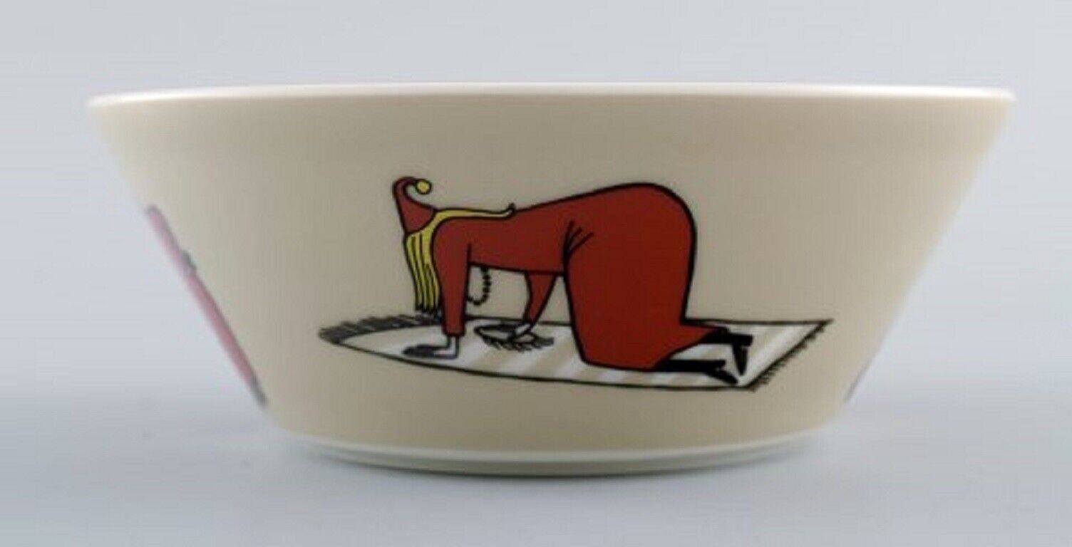 Arabia Finland Two porcelain bowls with motifs from "Moomin" Late 20th C