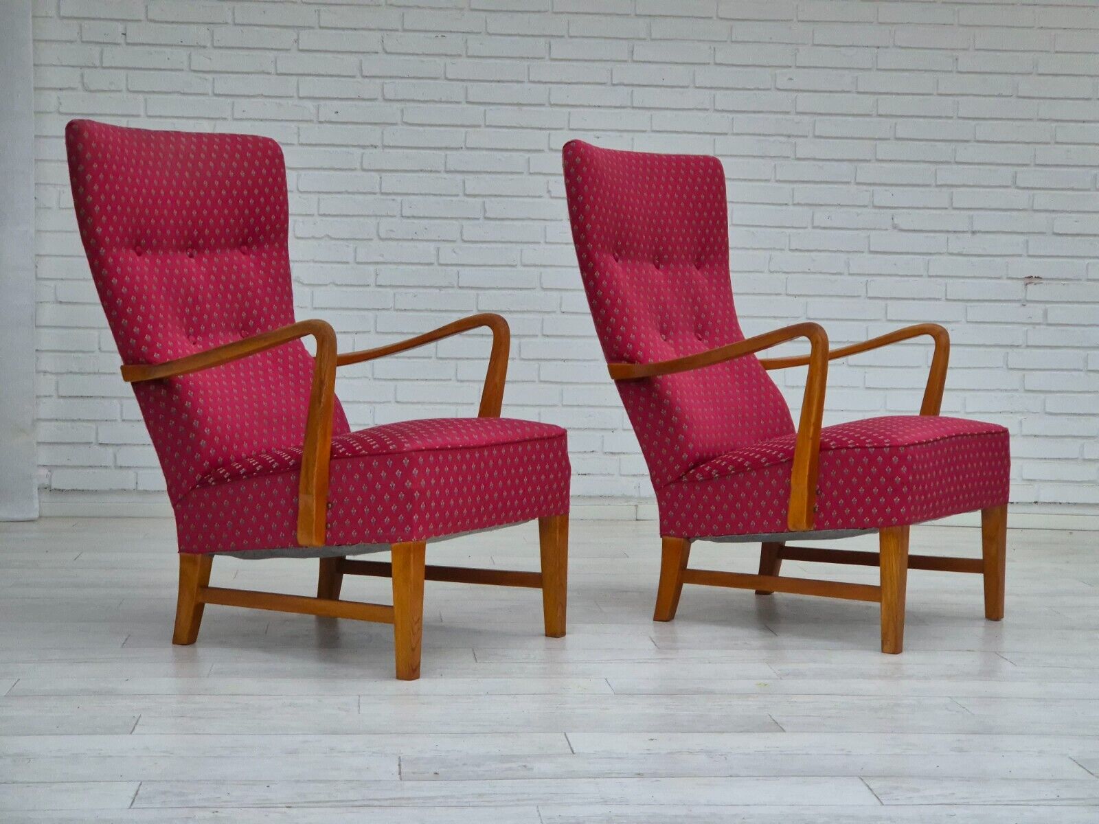 1970s Scandinavian chairs original very good condition ash wood