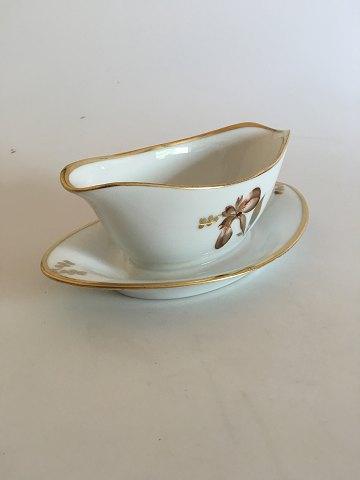 Royal Copenhagen Brown Iris Sauceboat No 9344