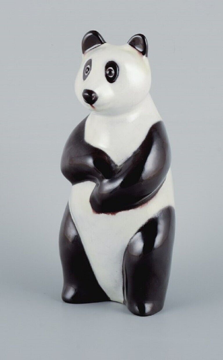 Mari Simmulson for Upsala Ekeby Rare hand-painted ceramic panda figure