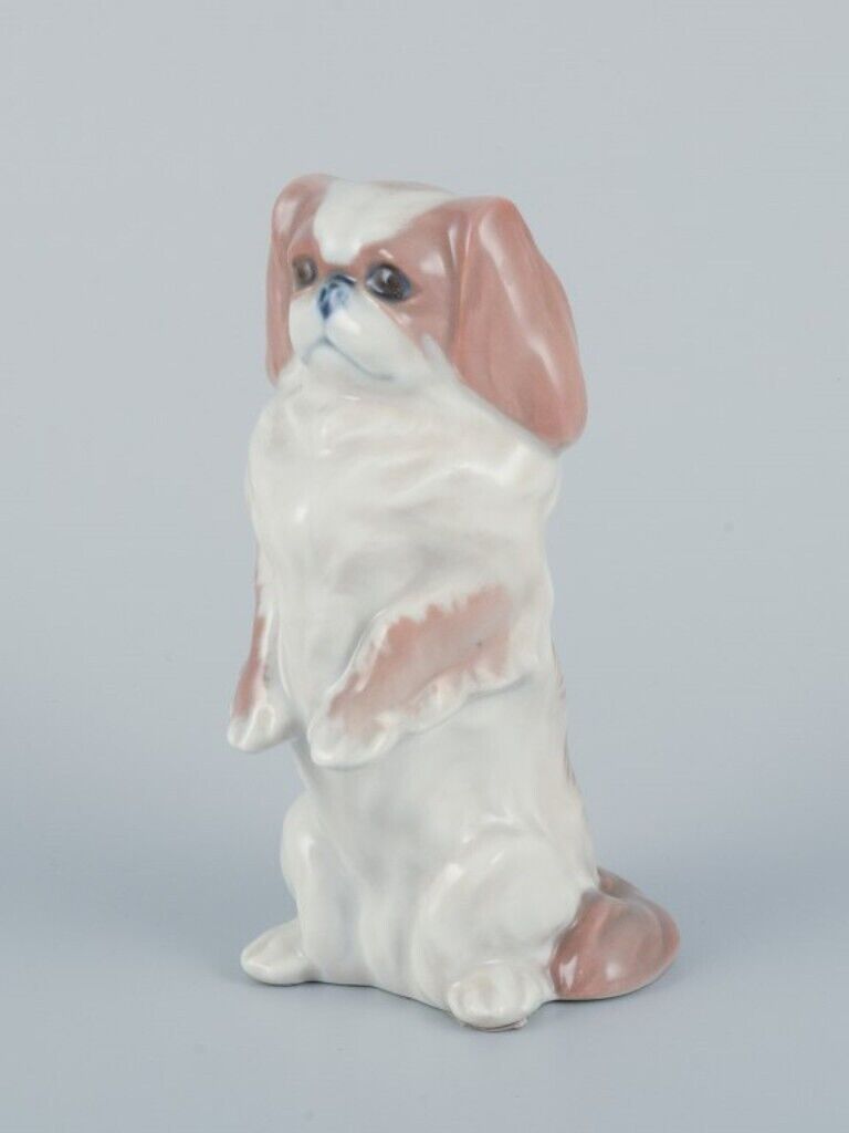 Royal Copenhagen Porcelain figurine of standing Pekingese dog