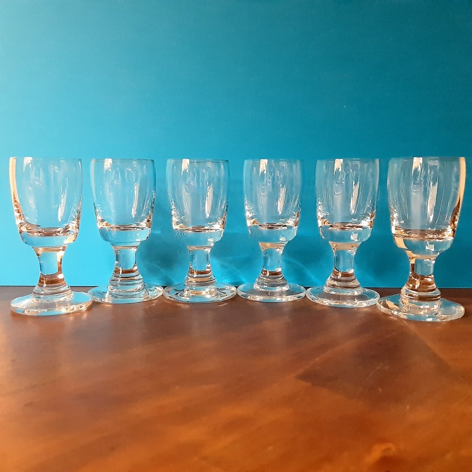 6 x ALMUE Clear Cordial / Schnapps glasses  75 cm 25 cl Per Lutken HOLMEGAARD