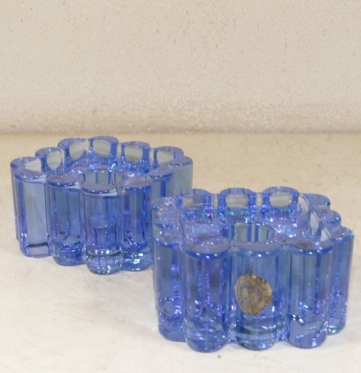 HOLMEGAARD Christel Holmgren-Exner - Arcade 2 blue Candle holders