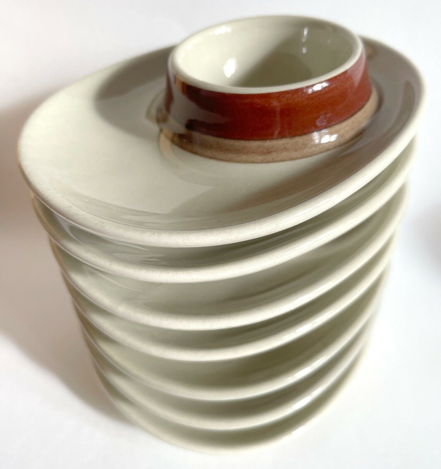Vintage Figgjo Norway Rolf Design Dovre ceramic 7 egg holders handpainted