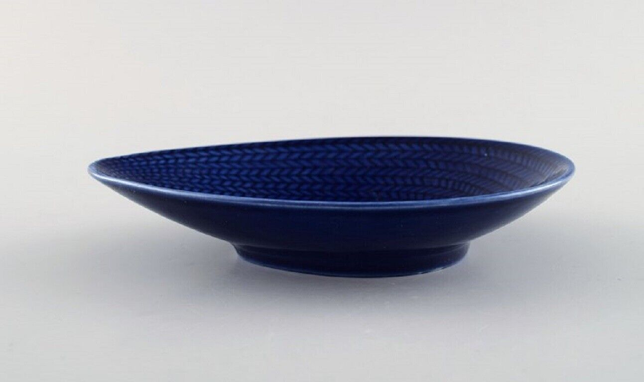 Hertha Bengtson for Rörstrand "Blå eld" bowl in porcelain 1960's