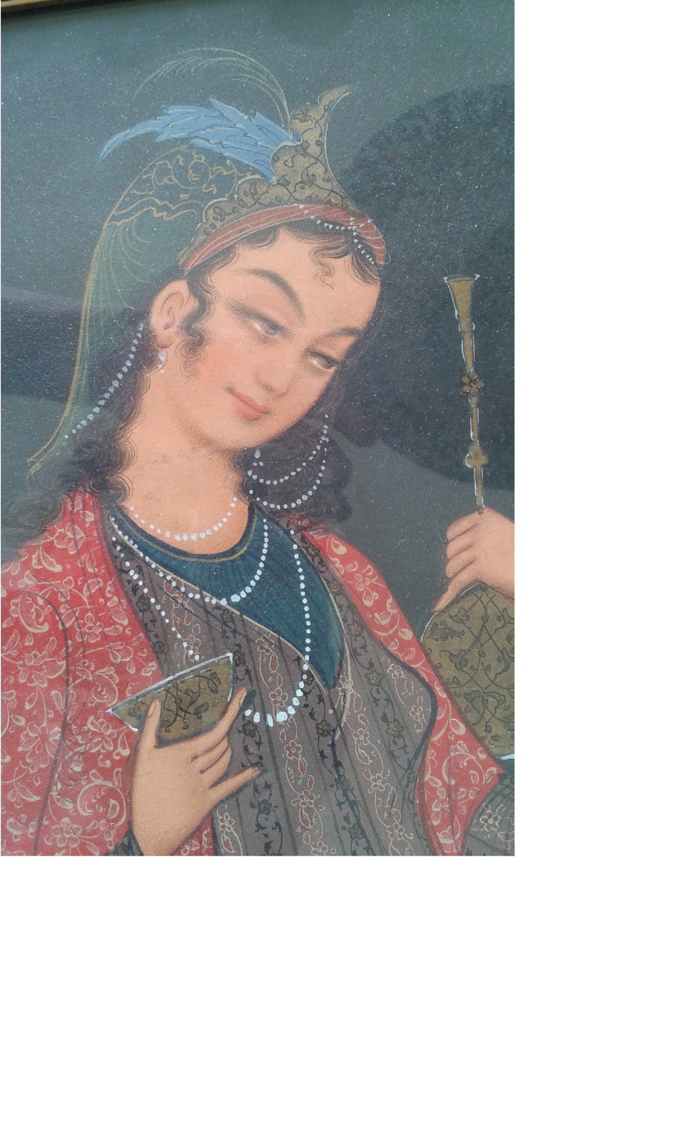 Oriental handmade painting  "Portrait of a woman"