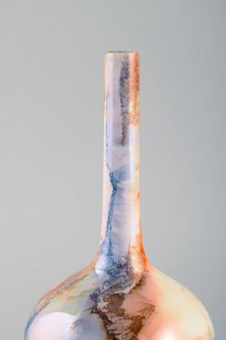 Arabia vase in glazed ceramics Beautiful glaze with multicolored marble effect