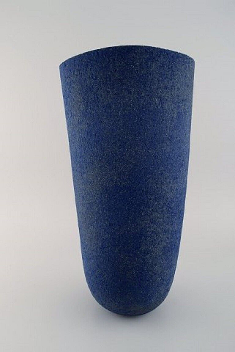 European studio ceramist Large floor vase in glazed stoneware Late 20th C