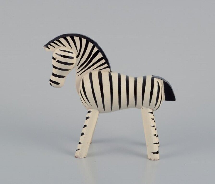 Kay Bojesen well-known Danish designer Wooden figurine of a zebra