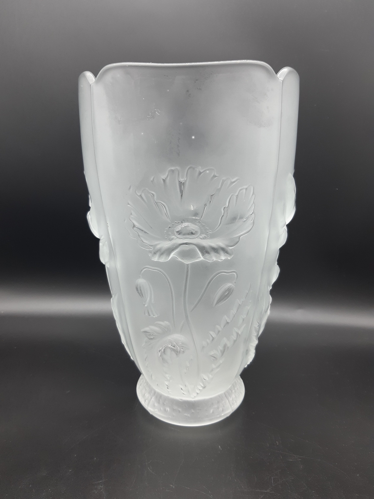 Barolac Josef Inwald Poppy frozen glass vase