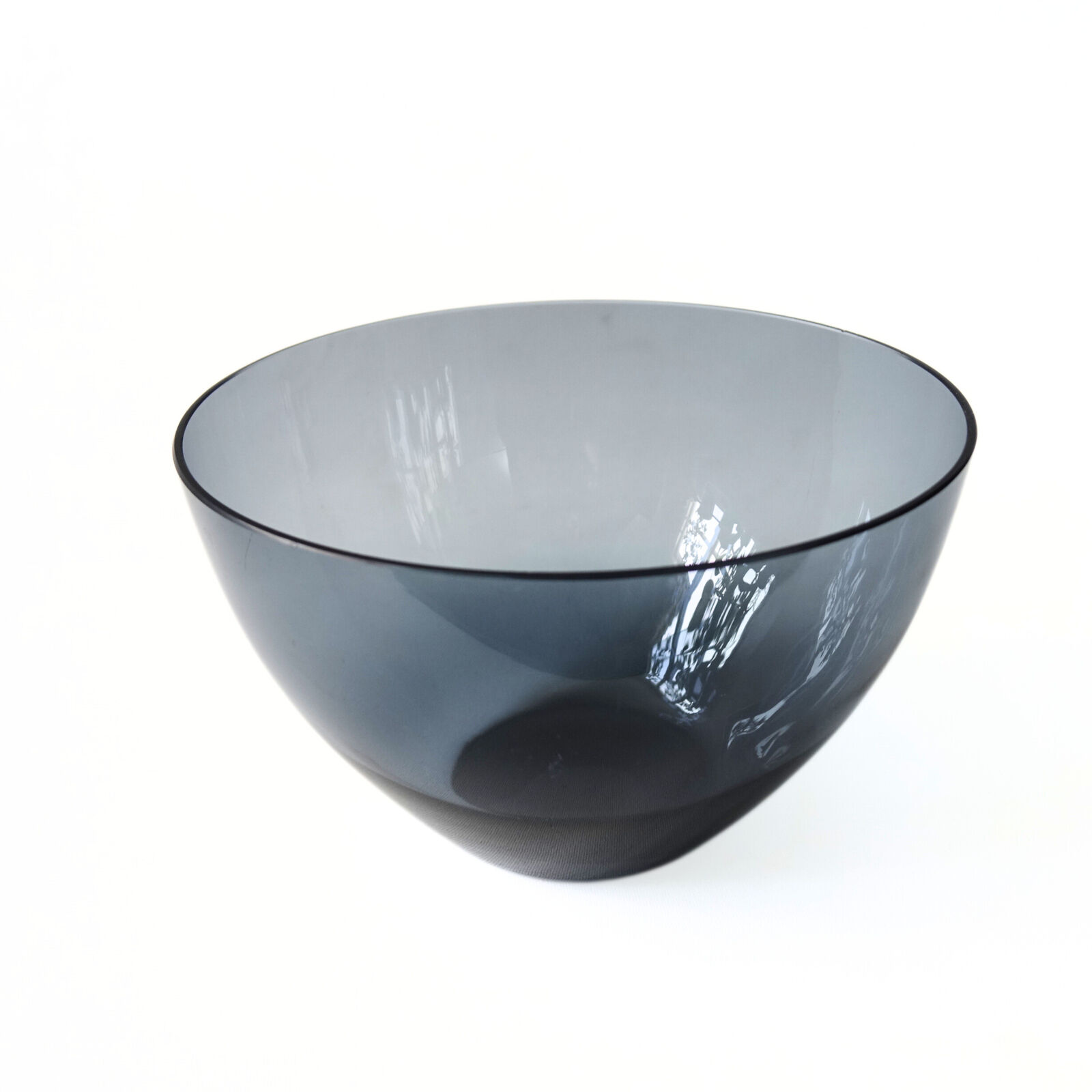 Vintage smoked blue glass bowl from REIJMYRE Sweden mid-century