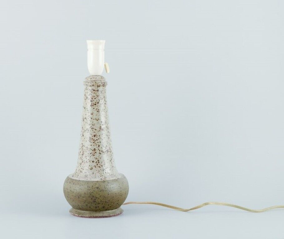 Nils Kähler for Kähler Ceramic table lamp Glaze in earthy tones