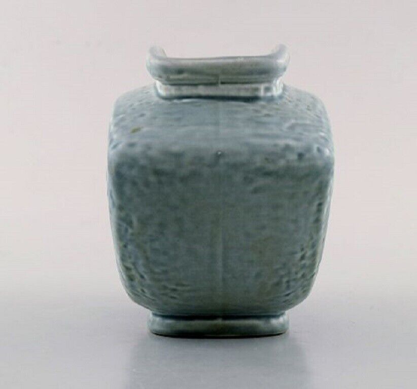 Carl-Harry Stålhane for Rörstrand Vase in glazed stoneware with foliage 1960s